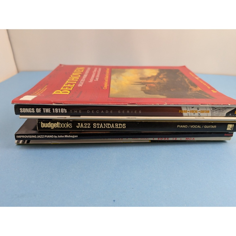 Lot of 7 Piano Beginner Learning Sheet Music Songbook Bundle Jazz